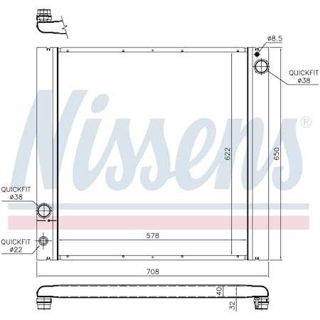 Nissen Nissens Radiator, 64329 64329